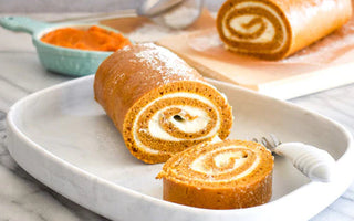 Fall Favorites: Pumpkin Roll with Banana Cream Cheese Filling - Bumkins