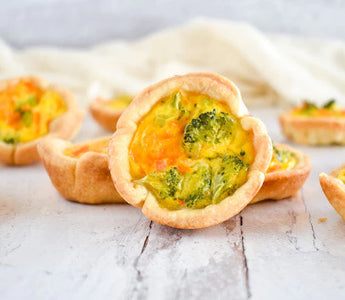 Bite-Size Breakfast Ideas: Mini Broccoli and Cheddar Quiches - Bumkins