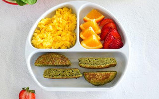 No-egg Blender Banana Pancakes with Spinach - Bumkins