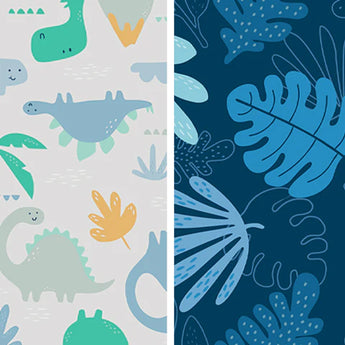Dinosaurs + Blue Tropic Collection - Bumkins