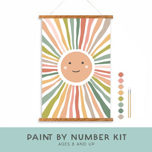Kids Paint By Number Kit, Smiley Sunshine
