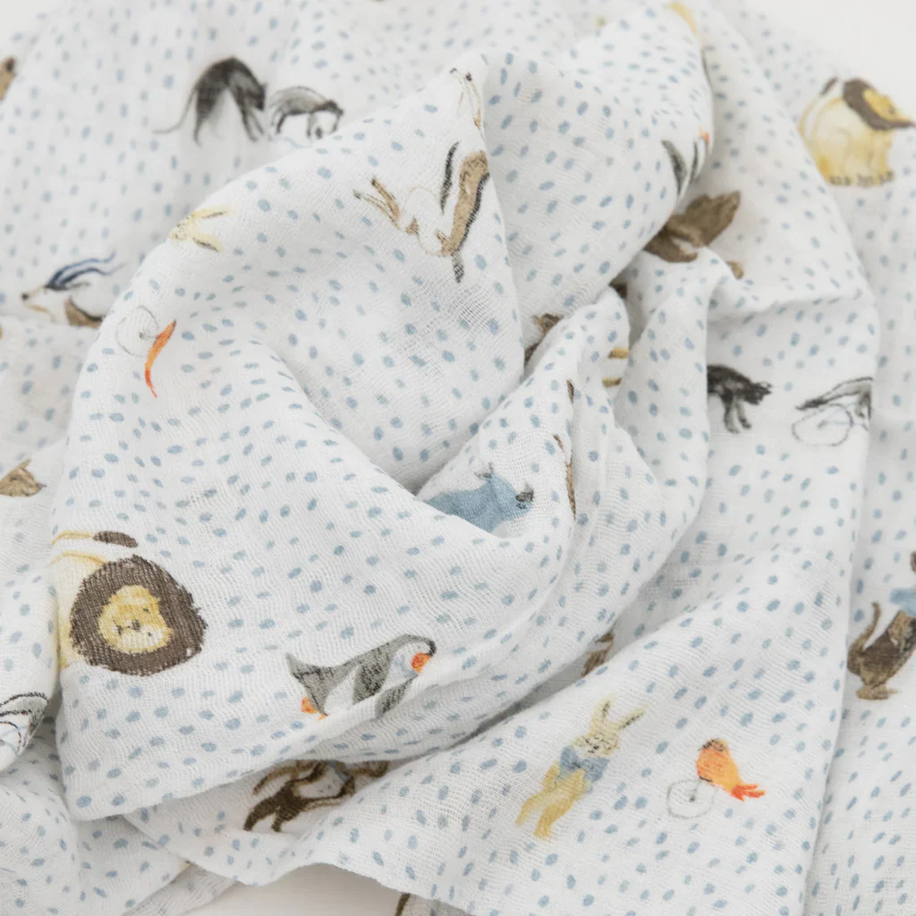 Cotton Swaddle, Party Animals