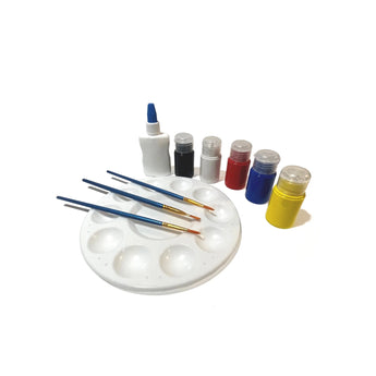 Abstract Paint and Puzzle Kit, Desert by Begin Again: includes 6 bottles, 3 brushes, glue, palette for your creative break.