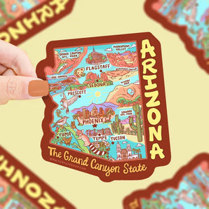 Vinyl Sticker, Arizona Map
