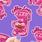 Turtle Soups Vinyl Sticker, Coffee Lover: Pink coffee maker & heart design on purple. Waterproof!.