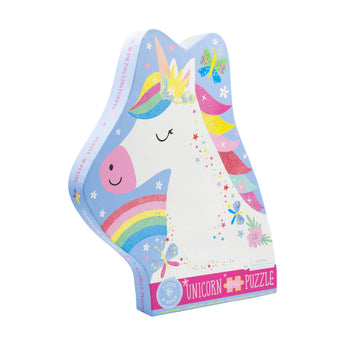 The 40 Piece Fairy Unicorn Puzzle by Floss and Rock features a rainbow mane, floral designs, and foil details to boost problem-solving skills.