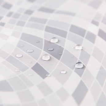 Close-up of water droplets on Roamio by Bumkins Wet/Dry Clutch: Disco Check.