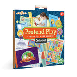 Eeboos Pretend Play, School for ages 3+ includes stickers, cards, notebook & posters for imaginative adventures.