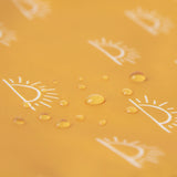 Close-up of water droplets on a Bumkins Wet Bag 2 Pack: Wander and Sunshine.