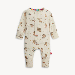 Magnetic Me Coverall Where the Wild Things Are: cream convertible coverall with rainbow collar & easy magnetic closures.