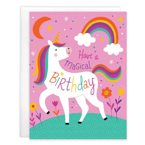 Birthday Card, Magical Unicorn