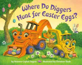 Where Do Diggers Hunt for Easter Eggs? Board Book - Bumkins