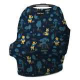 Milk Snobs Disneys Winnie the Pooh cover is multifunctional with playful blue and yellow illustrations for car seats or nursing.