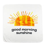 The Organic Blanket, Sunny Day by Lovedbaby features a smiling sun and good morning sunshine, inspired by Eric Carles vibrant style.