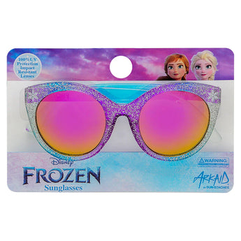 Shine with Sunstaches Arkaid Frozen Cateye sunglasses featuring UV protection and playful cartoon packaging.