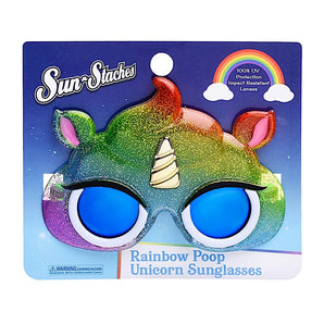 Lil' Characters Sunglasses, Rainbow Unicorn Poop