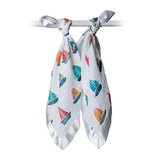 Lulujo Inc.s Security Blanket: 100% cotton, muslin fabric with fun sailboat pattern, perfect for babies.