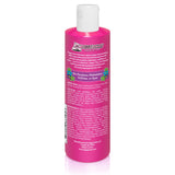 Pink Piggy Paint bottle of Strawberry Splash Shimmer Lotion with a white cap, ingredient list, and details in white text on the back.
