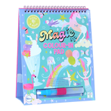 The Floss and Rock Fantasy Watercard Easel is a whimsical, reusable pad with unicorn and balloon designs, including a water pen.
