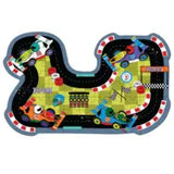 80 Piece Puzzle by Floss and Rock: Vibrant race track with F1 cars, flags, and crowds cheering them on.