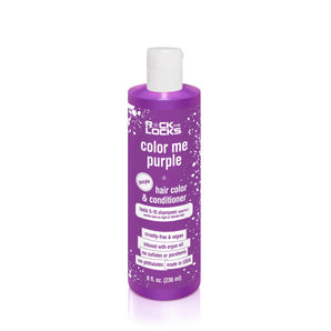 Piggy Paints Kid Safe Hair Color & Conditioner, Purple—is an 8 fl. oz. cruelty-free vegan product, perfect for kid-friendly styling.