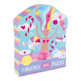 The Fantasy 12 Piece Puzzle by Floss and Rock features playful candy-themed designs and vibrant characters, boosting cognitive skills.