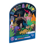 Stick and Play, Dino by Floss and Rock: a fun travel activity book with 50 reusable dinosaur stickers for ages 3+.