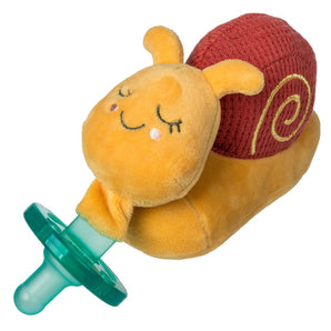 Skippy Snail by Mary Meyer: A cute plush with a red shell and green WubbaNub pacifier to soothe your little one.