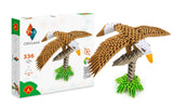Hotaling Imports 3D Origami, Eagle set features a brown eagle on a green base with pre-cut shapes and box design. Suitable for ages 8+.