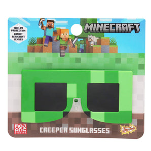 Sunstaches Lil Characters Sunglasses feature a Minecraft Creeper theme with UV 400 protection and a pixelated design.