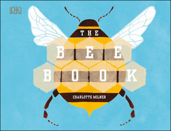The Bee Book Hardcover by Random House features a honeybee and hexagon design on a blue background.