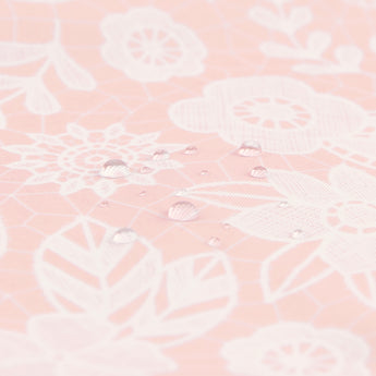 Close-up of water droplets on a Bumkins The Chaos Coordinator Essential 4-Piece Set: Lace.