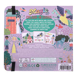 Back of a Floss and Rock Water Cards, Fairy Tale pack: Reusable, color-changing fairy tale illustrations for endless fun.