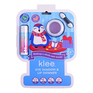 Klee Naturals Dreidel Twinkle set: non-toxic eye shadow & Hanukkah Watermelon lip shimmer for ages 6+.