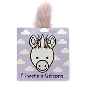 The Jellycat If I Were a Unicorn Book (Purple) features a fluffy tail, offering a charming touch-and-feel adventure.
