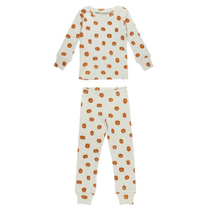 Organic Long Sleeve PJ's, Jack-o-Lanterns