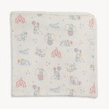 Magnetic Me, Dumbo Circus Blanket: cream blanket with circus elephant pattern; made of TENCEL modal.