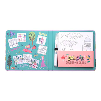 Open Floss and Rocks Water Cards, Fairy Tale pack for whimsical scenes with color-changing cards and illustrations.
