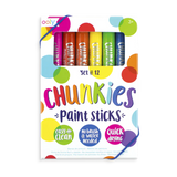 OOLY’s Chunkies Paint Sticks, Box of 12: No brush needed, quick drying, easy to clean—perfect for all your arts and crafts!.