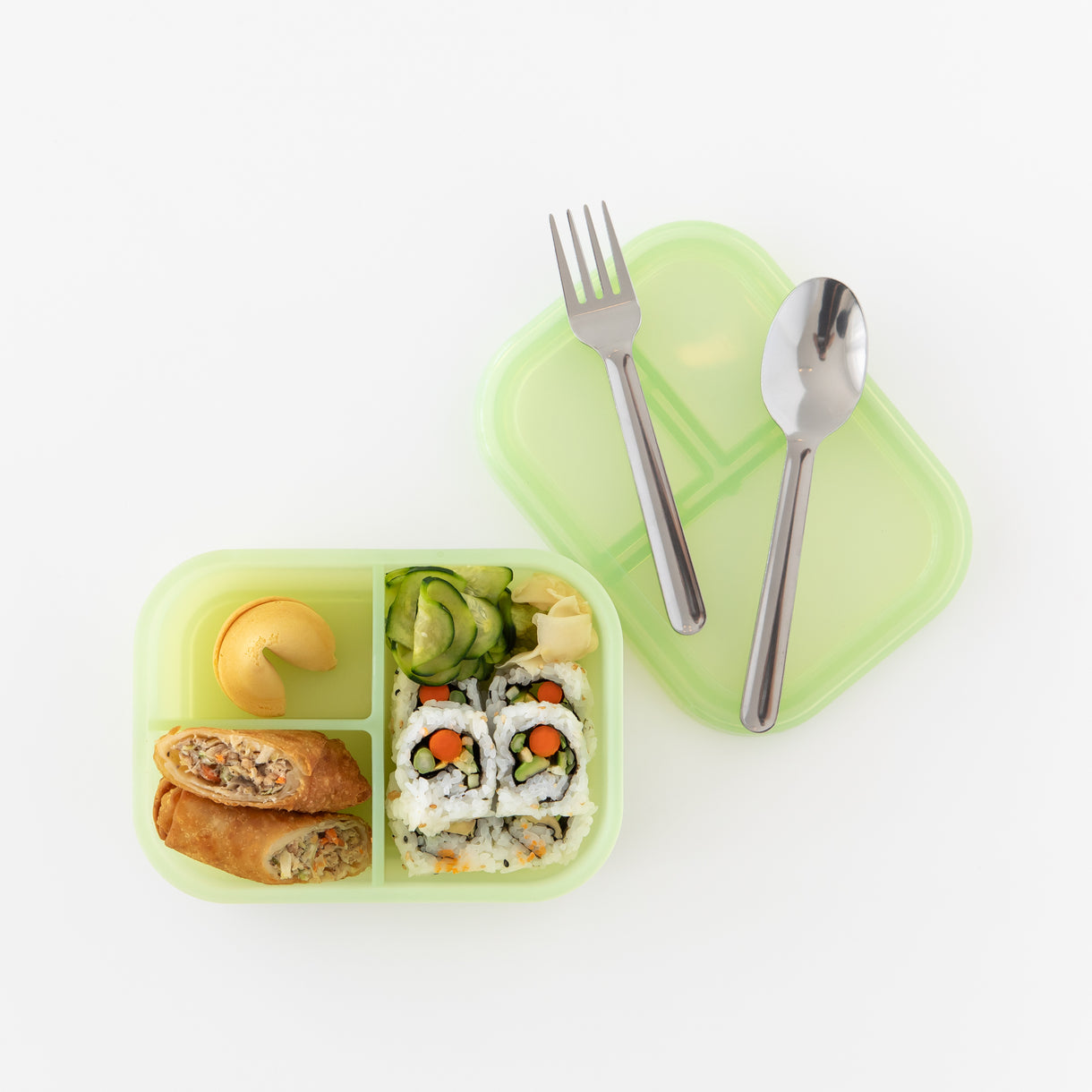 Green Jelly Leakproof Bento Box for Meal Prep, Food Storage