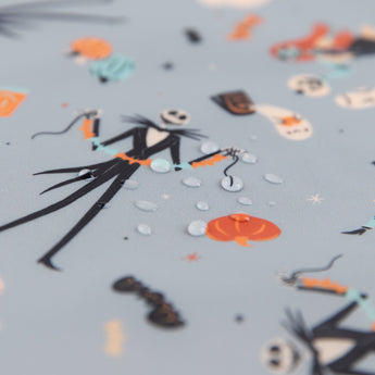 Close-up of water droplets on a Bumkins Wet Bag 2 Pack: Everyday Is Halloween.