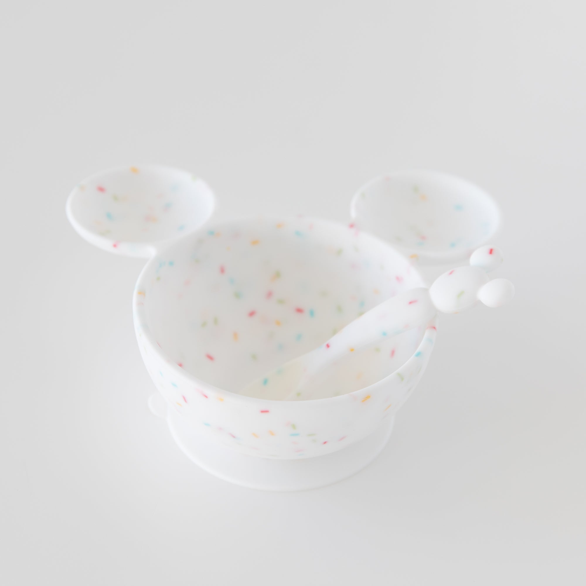 Mickey Mouse Vanilla Sprinkle Silicone Baby Bowl & Spoon Set, Bumkins in  2023