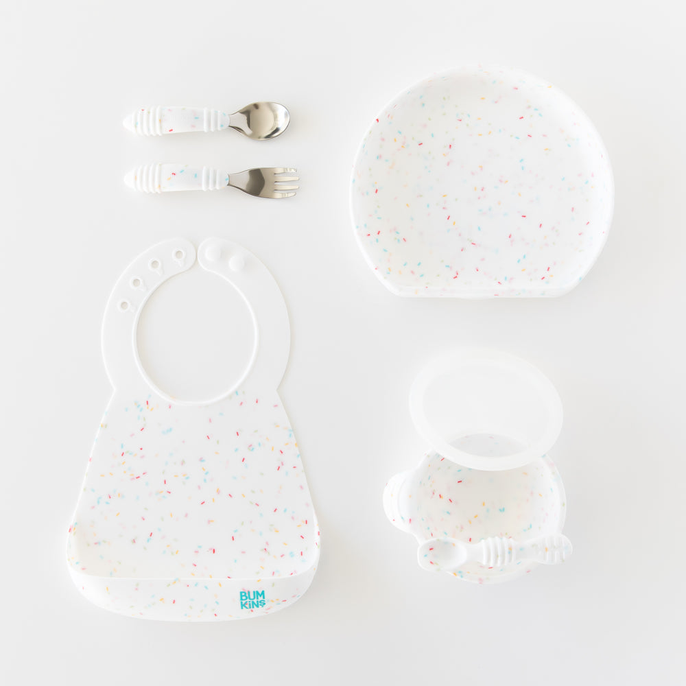 Silicone First Feeding Set: Vanilla Sprinkle