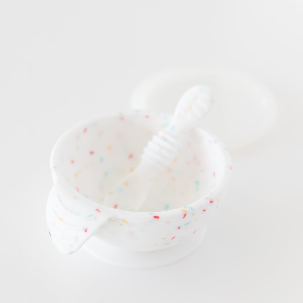 Silicone First Feeding Set: Vanilla Sprinkle
