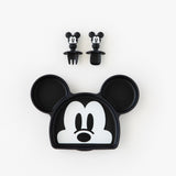 Bumkins Grip Dish Essential Infant 3-Piece Mealtime Set: Disney Mickey Mouse is neatly arranged on a white background.