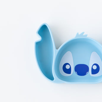 Bumkins Silicone Grip Dish: Stitch sits on a white background, partially out of frame.