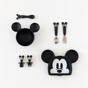 Disney Mickey Mouse Growing with Bumkins Gift Set: Includes bowl, divided plate, spoon & fork for all baby feeding stages.