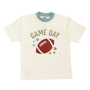 The Emerson and Friends Luxury Tee, Game Day has Game Day text & a football graphic with stars—ideal for sports-loving kids.