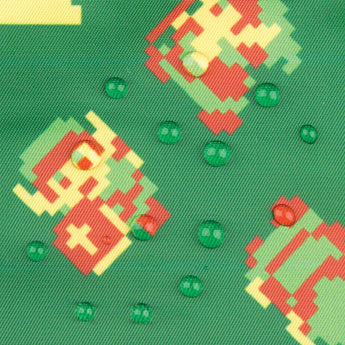 Close-up of water droplets on a Bumkins Snack In Character 4-Piece Set: Nintendo Zelda.