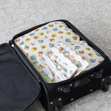 Bumkins Packing Cube 2 Pack + Clear Travel Bag 3 Pack Set: Disney Winnie and Friends keeps travel neat and organized.